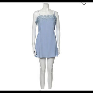 Suboo Stevie Women’s blue Lace Shoulder Mini Dress Size 4 New